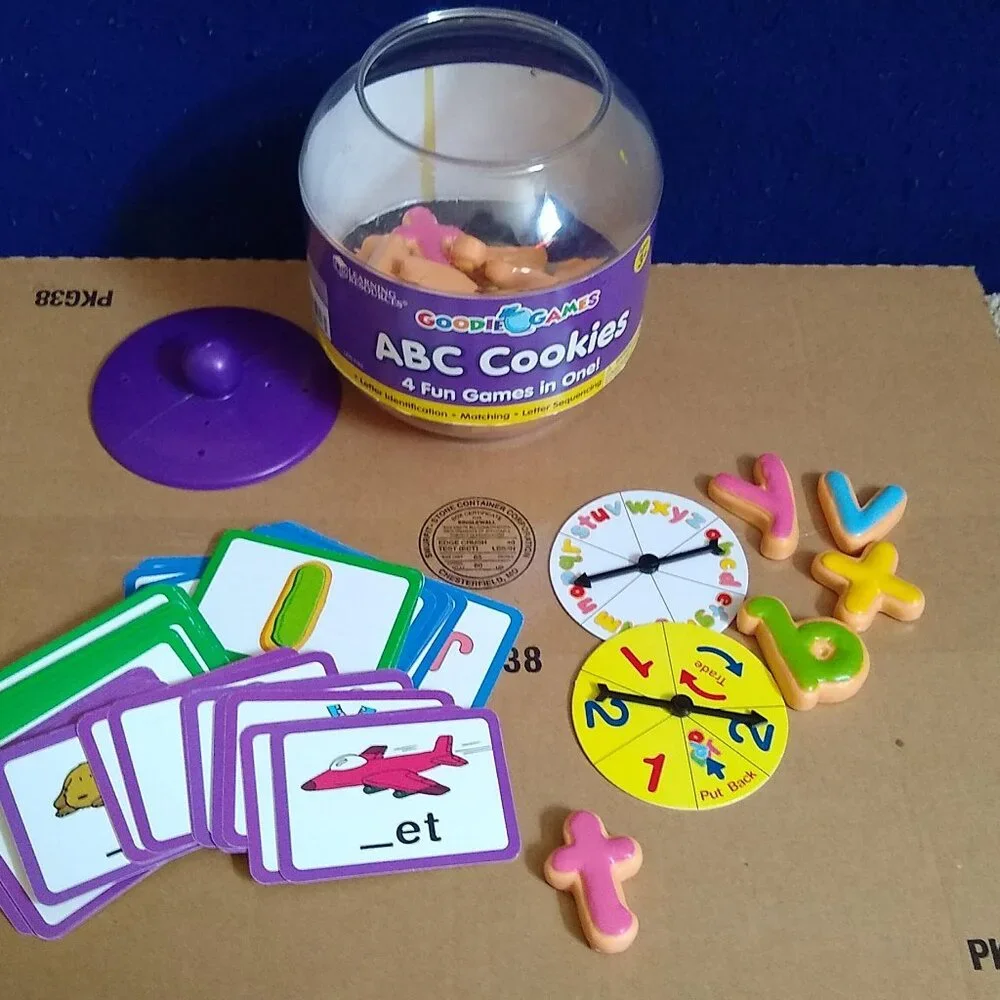 Fisher Price 2008 Matching Middles Game shapes + Cookies A B C + Talking Jar Num